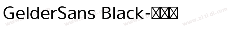GelderSans Black字体转换